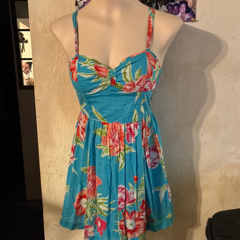 Hollister Turquoise Floral Dress